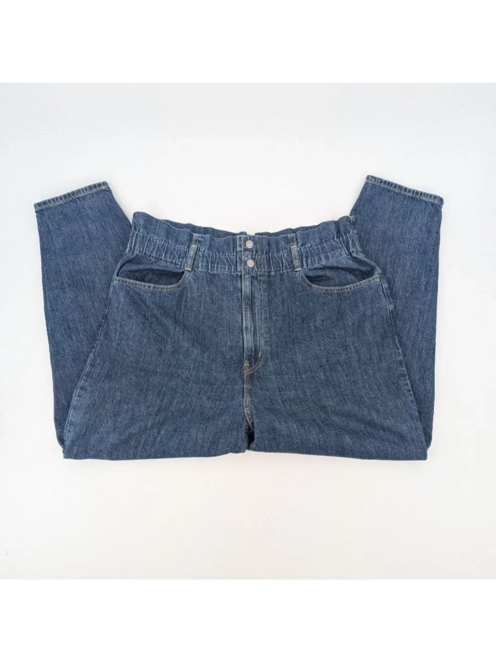 Levis Paperbag Waist High Rise Jeans Tapered Button Fly Denim Streetwear 90s 34